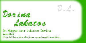 dorina lakatos business card